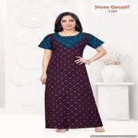 Shree Ganesh Kavya Vol-3 Wholesale Pure Cotton Printed Gown Nighties