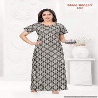 Shree Ganesh Kavya Vol-3 Wholesale Pure Cotton Printed Gown Nighties