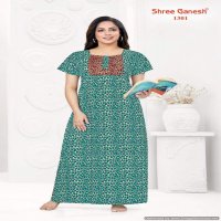 Shree Ganesh Kavya Vol-3 Wholesale Pure Cotton Printed Gown Nighties