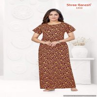 Shree Ganesh Kavya Vol-3 Wholesale Pure Cotton Printed Gown Nighties