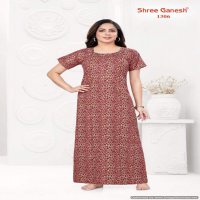 Shree Ganesh Kavya Vol-3 Wholesale Pure Cotton Printed Gown Nighties