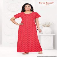 Shree Ganesh Kavya Vol-3 Wholesale Pure Cotton Printed Gown Nighties