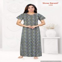 Shree Ganesh Kavya Vol-3 Wholesale Pure Cotton Printed Gown Nighties