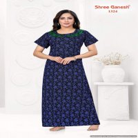 Shree Ganesh Kavya Vol-3 Wholesale Pure Cotton Printed Gown Nighties