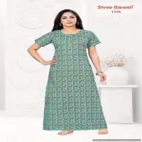 Shree Ganesh Kavya Vol-3 Wholesale Pure Cotton Printed Gown Nighties