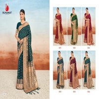 Bunawat Parijit Silk Wholesale Silk Casual Indian Sarees