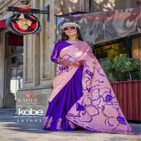 Rajtex Kobe Wholesale Satin Crepe Casual Indian Sarees