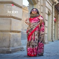 Rajtex Kobe Wholesale Satin Crepe Casual Indian Sarees