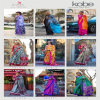 Rajtex Kobe Wholesale Satin Crepe Casual Indian Sarees