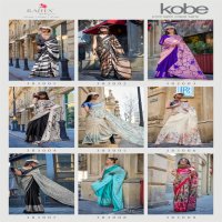 Rajtex Kobe Wholesale Satin Crepe Casual Indian Sarees