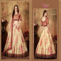 Zeel Clothing Floral Vol-1 Wholesale Organza Fabrics Lehenga Choli