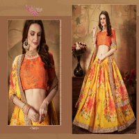 Zeel Clothing Floral Vol-1 Wholesale Organza Fabrics Lehenga Choli