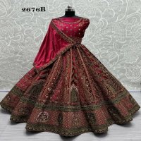 Anjani Art D.no 2676 Wholesale Soft net And Velvet Designer Lehenga Choli