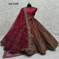 Anjani Art D.no 2676 Wholesale Soft net And Velvet Designer Lehenga Choli