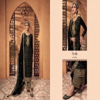 RENIK FASHIONS PRESENTS MUSKAN STYLISH VISCOSE DOLA JACQUARD WITH EMBROIDERY WORK SALWAR SUIT DRESS MATERIAL