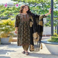 MYSTIC 9 SARA VOL 5 AMAZING READYMADE NAYRA CUT KURTI PANT DUPATTA COLLECTION