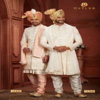 Outluk Wedding Collection Vol-13 Wholesale Pure Silk Mens Sherwani Catalog