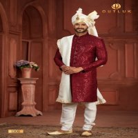 Outluk Wedding Collection Vol-13 Wholesale Pure Silk Mens Sherwani Catalog