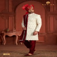 Outluk Wedding Collection Vol-13 Wholesale Pure Silk Mens Sherwani Catalog