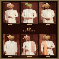 Outluk Wedding Collection Vol-13 Wholesale Pure Silk Mens Sherwani Catalog