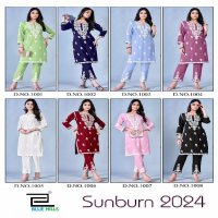 Blue Hills Sunburn 2024 Wholesale 14 Kg Rayon Kurti With Pants