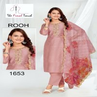 The Final Touch Rooh Wholesale Modal Silk With Embroidery Kurti With Pant And Dupatta Combo