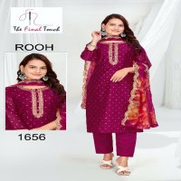 The Final Touch Rooh Wholesale Modal Silk With Embroidery Kurti With Pant And Dupatta Combo