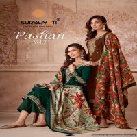 Suryajyoti Pashan Vol-3 Wholesale Jaam Satin Neck And Embroidery And Swaroski Diamond Dress Material