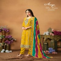 TWISHA DANI CREATION AANAYA VOL 187 FESTIVAL WEAR CHINON SILK SALWAR KAMEEZ DRESS MATERIAL