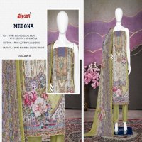 Bipson Medona 2609 Wholesale Pure Satin With Embroidery Dress Material