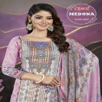 Bipson Medona 2609 Wholesale Pure Satin With Embroidery Dress Material