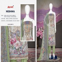 Bipson Medona 2609 Wholesale Pure Satin With Embroidery Dress Material