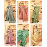 Vallabhi Carvan Vol-6 Wholesale Brasso Fabric Indian Sarees