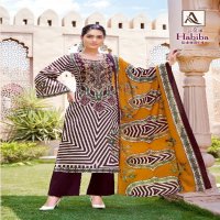 Alok Habiba Vol-4 Wholesale Pure Cotton Zam With Work Dress Material