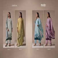 OMTEX SAROVA OCCASION WEAR LINEN COTTON WITH HANDWORK UNSTITCH SALWAR SUIT