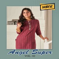 HRU India Angel Super Vol-2 Wholesale Cotton Handloom Straight Kurtis