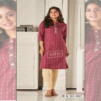 HRU India Angel Super Vol-2 Wholesale Cotton Handloom Straight Kurtis