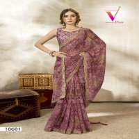 V Plus Panchratna Vol-6 Wholesale Georgette With Embroidery Sarees
