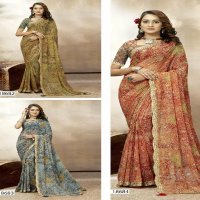 V Plus Panchratna Vol-6 Wholesale Georgette With Embroidery Sarees