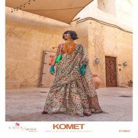 Rajtex Komet Wholesale Printed Zari Tussue Festive Sarees