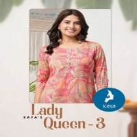 Kaya Lady Queen Vol-3 Wholesale Capsule Print With Foil Short Kurtis
