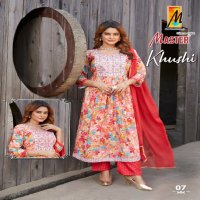 Master Khushi Wholesale Rayon Foil Ghera Tops With Pant And Dupatta