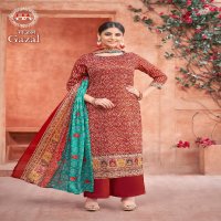 Harshit Gazal Wholesale Pure Zam With Swarovski Work Dress Material