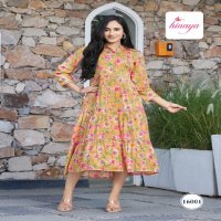 Hinaya Rashi Vol-16 Wholesale Trendy Long Rayon Flaired Kurtis