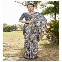 Vallabhi Victorious Wholesale Moss Georgette Indian Sarees