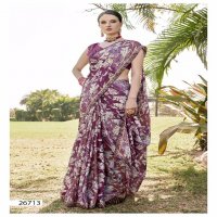 Vallabhi Victorious Wholesale Moss Georgette Indian Sarees