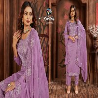 Fourdots Chitra Wholesale Jam Silk With Heavy Work Dress Material