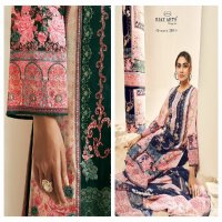 Riaz Arts Benazir Wholesale Pure Karachi With Heavy Pakistani Neck Embroidery Dress Material