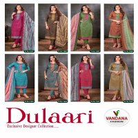 Vandana Dulaari Vol-1 Wholesale Pure Cotton With Swarovski Work Dress Material