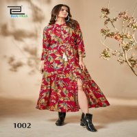 SAJNI BY BLUE HILLS RAYON PRINTED LONG 1 PIECE GOWN
